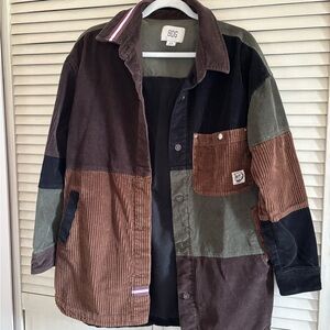 BDG Women’s Patchwork Corduroy Jacket - Brown, Green, Black